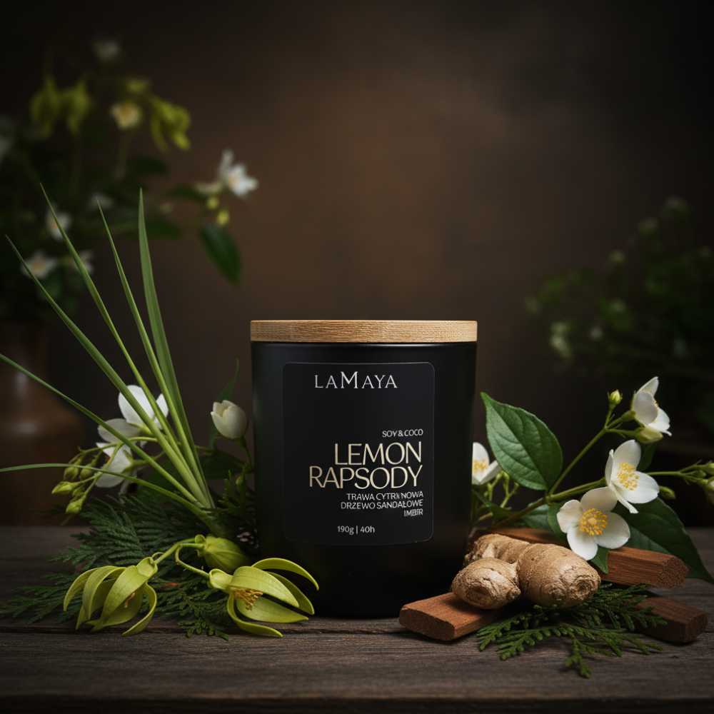 świeca o zapachu trawy cytrynowej