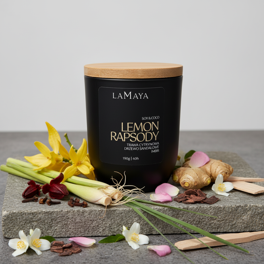 świeca o zapachu trawy cytrynowej