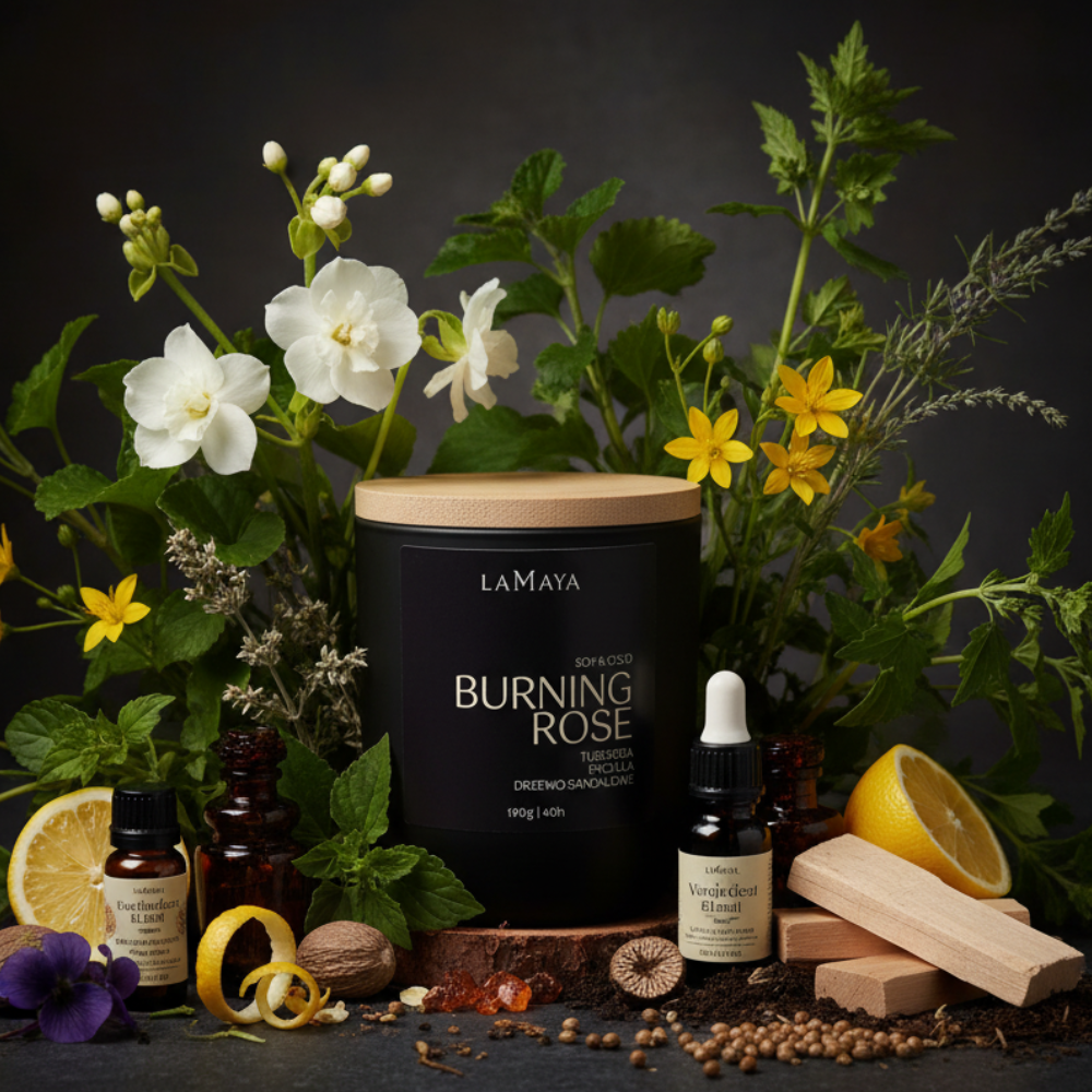 świeca o zapachu kwiatowym