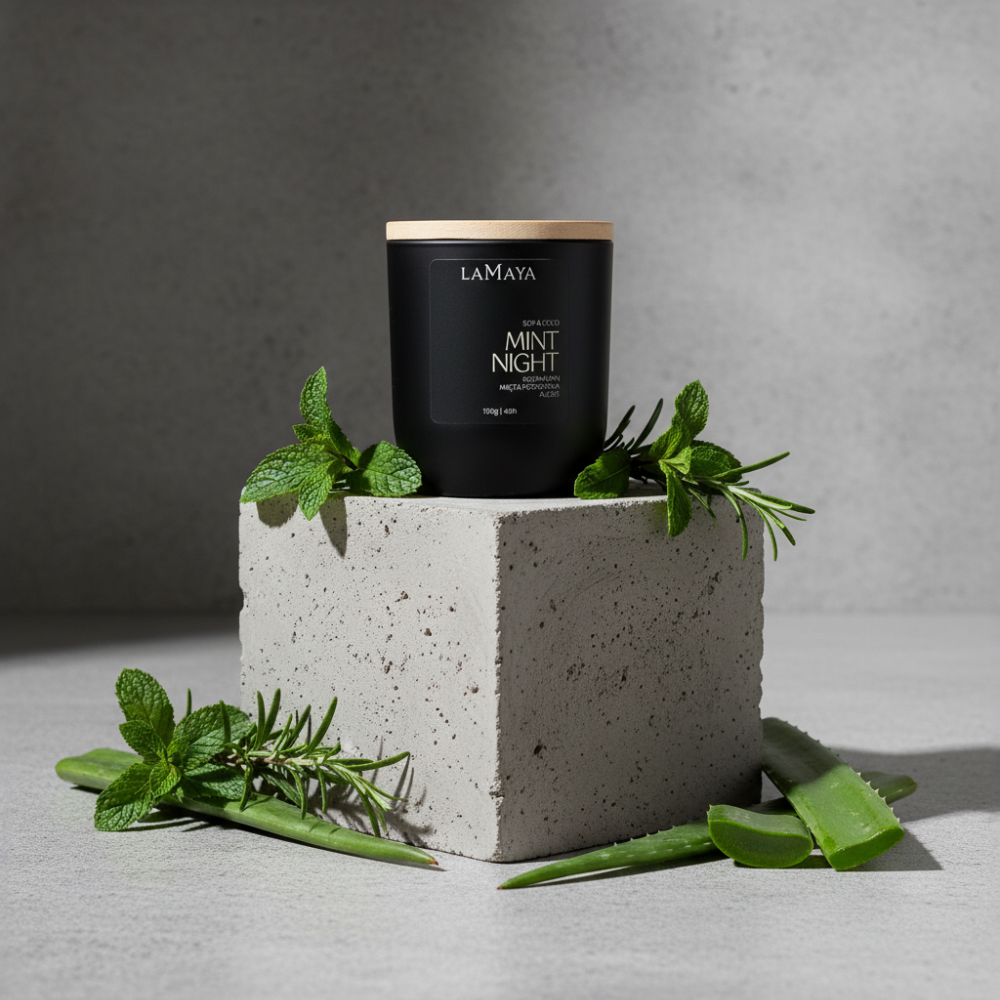 świeca o zapachu mięty