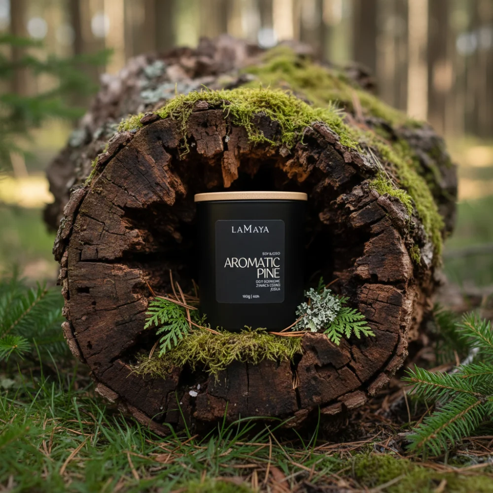 świeca o zapachu sosny